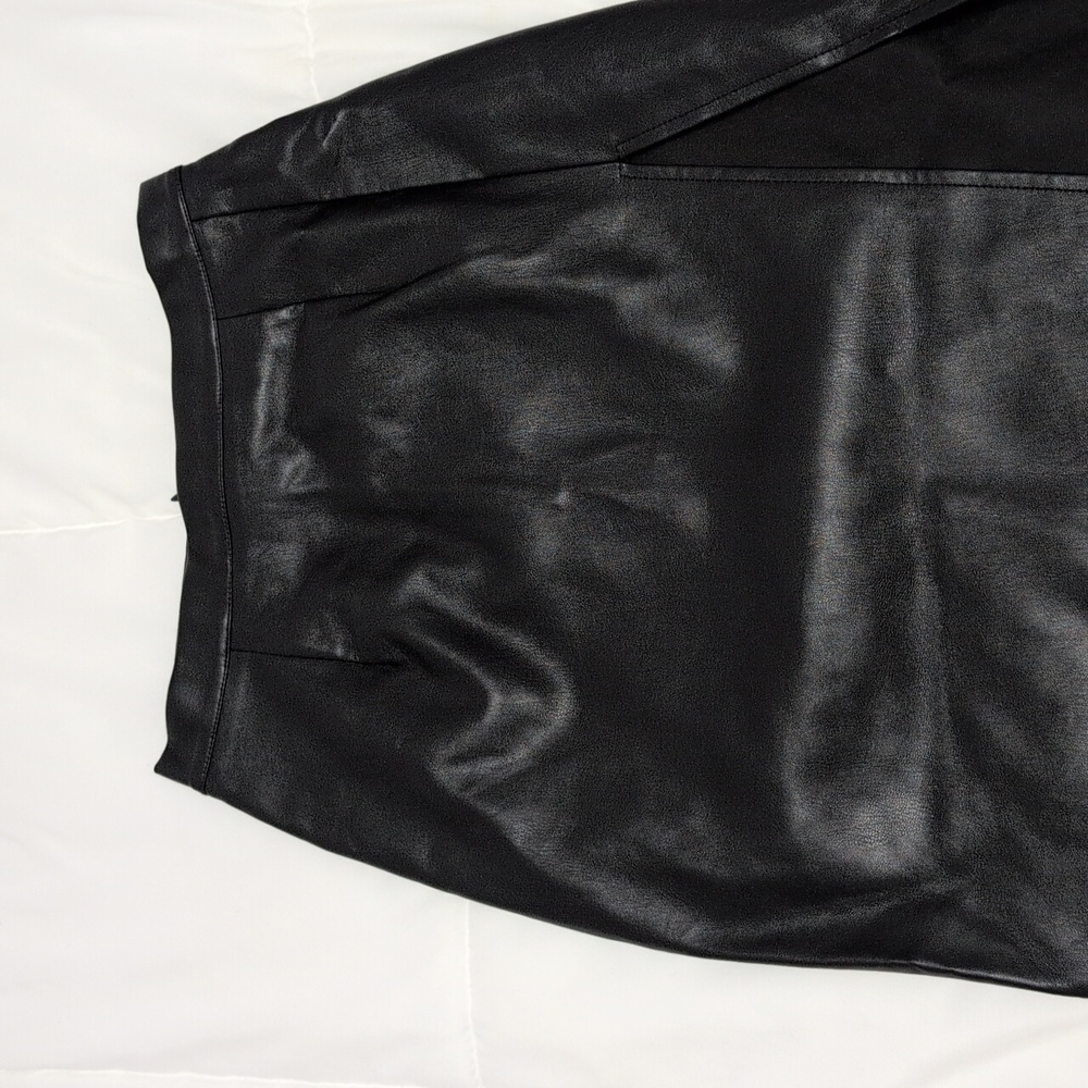 Faux Leather High Slit Skirt - Small Forever 21